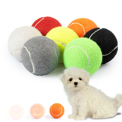comprar Pelotas de tenis indestructibles de color gris negro para perros de 2,5 pulgadas Fabricación en línea
