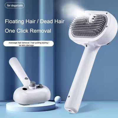 comprar Cepillo de vapor para mascotas de limpieza de cabello de masaje Cepillo de auto-cat limpio de perros Spray peinado de depilación Fabricación en línea