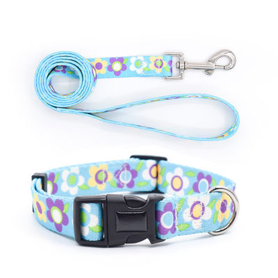 comprar Collares y correas personalizados de cuero para perros Set de correas de collar de arnés rayado Fabricación en línea