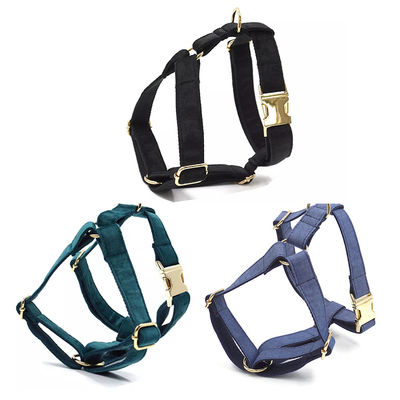 comprar Collar de terciopelo para perros con correa de arnés Set de collar de lujo Set de correa para mascotas con correa Bolso de caca OEM ODM Aceptado Fabricación en línea