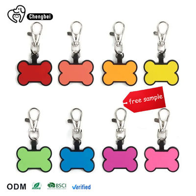 comprar Rosa Naranja Etiquetas de identificación de perro en blanco Etiquetas de nombre de silicona para perros personalizados Fabricación en línea