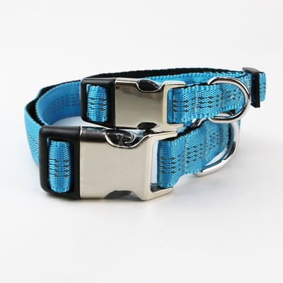 comprar Collar para perros suave reflector ajustable de nylon personalizado de uso pesado de telas acolchadas de hebilla táctica Fabricación en línea
