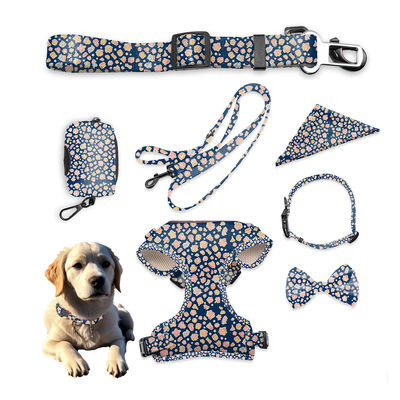 comprar Arneses y correas para collares para perros transpirables Set de correas de arneses personalizados impresos Fabricación en línea