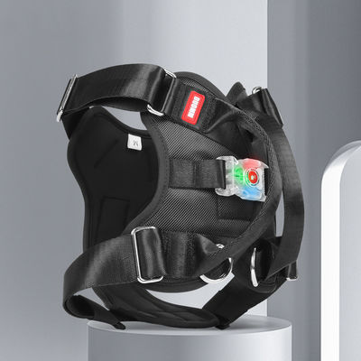 comprar Vestido de arnés para perros de uso pesado con almohadilla Reflector USB de material de nylon de Oxford Made LED Light Fabricación en línea