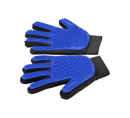 comprar Guante de limpieza de pelo de silicona para mascotas Guante de cepillado de gato azul para animales pequeños Fabricación en línea