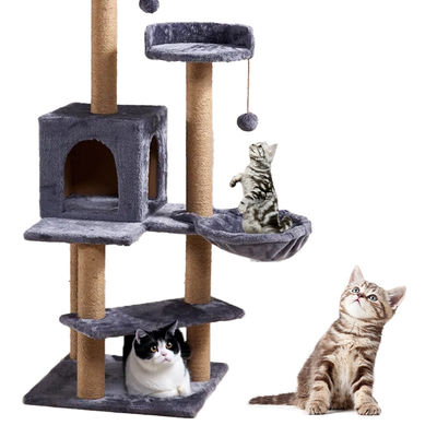 comprar Big Cat Tree Scratch Post diseño original cuerda de piel falsa con tablero de partículas logotipo logotipo personalizado Fabricación en línea