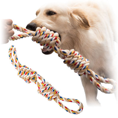 comprar Perro juguete mascota algodón cuerda juguete cuerda resistente color mixto divertido y duradero para mascotas activas Fabricación en línea