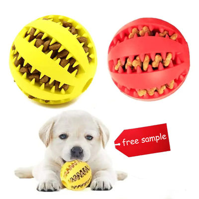 comprar Red Rubber Interactivo Pet Ball juguetes de masticación de mascotas 6cm 7cm Incrempable bola de perro Fabricación en línea