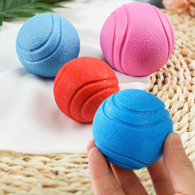 comprar Limpieza de dientes Pelota de entrenamiento de juego para perros espuma TPR natural duradera indestructible azul/rojo/rosa Fabricación en línea