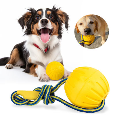 7cm 9cm espuma bolas para perros EVA flotante mascota masticar juguetes amarillo púrpura personalizado