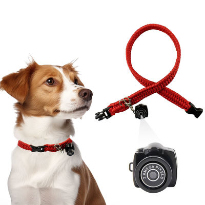 Collar de seguimiento de gatos USB de poliéster con cámara Collar de gatos de 58cm cámara Wifi