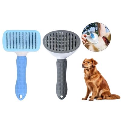 Peinado para perros de autolimpieza azul Peinador para perros con función de masaje