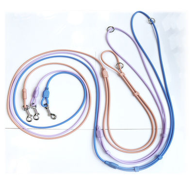 Macaron PVC deslizante de plomo de perro de correa Manos libres deslizante de plomo de cuello a prueba de agua
