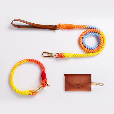 Collar de correa multicolor Conjunto de arneses de collar de correa para perros