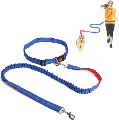 Leashes para perros de mascotas ajustables sin manos con logotipo personalizado de cintura larga cuerda de nylon doble