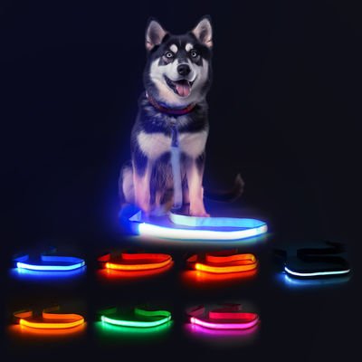 120cm de LED correa para perros recargable USB iluminado correa para perros personalizado