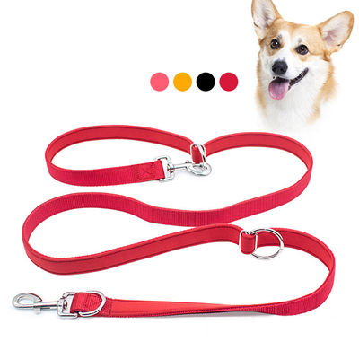 Leash para perros de mascotas de nylon multifunción para correr al aire libre cuerda de doble cabeza colores personalizados