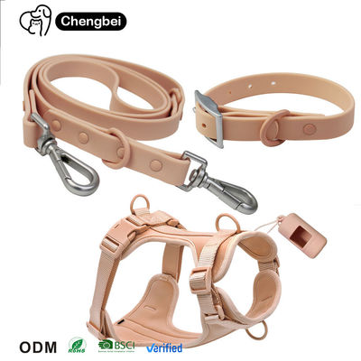 Collar de perro de PVC y arnés de correa Logotipo personalizado Setión suave impermeable OEM ODM aceptado