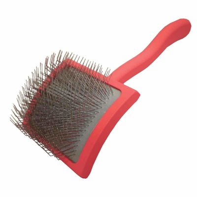 Cepillo de limpieza con alambre para mascotas mango de madera de metal pin largo y pin de deslizamiento para perros de tamaño mediano