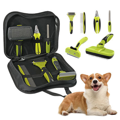Conjunto de cepillado para perros personalizado Kit de limpieza para mascotas 6 en 1 Herramienta de aseo para mascotas