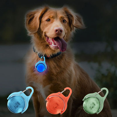 Logotipo personalizado IPX8 impermeable ajustable Perro Iluminación de etiqueta para caminar por la noche Parpadeo Brillante luminoso USB recargable