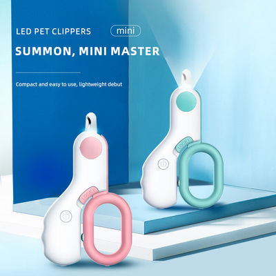 Mini cortadoras de uñas para perros con protector de seguridad LED de hierro cortador de uñas de plástico para gatos