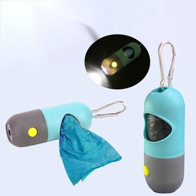 Bolsas biodegradables de plástico para excrementos de perros con linterna LED Bolsas de basura para perros
