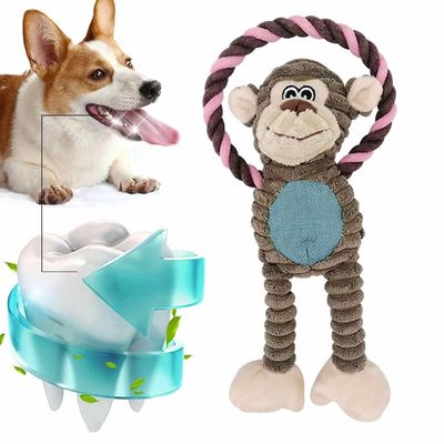 Juguetes de peluche para perros de forma de mono para masticadores pesados