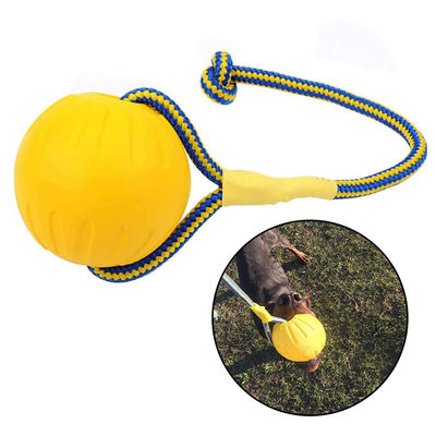 Bola de juguete para mascotas multicolor Cuerdas Eva personalizables para perros Entrenamiento de masticación Sólido elástico