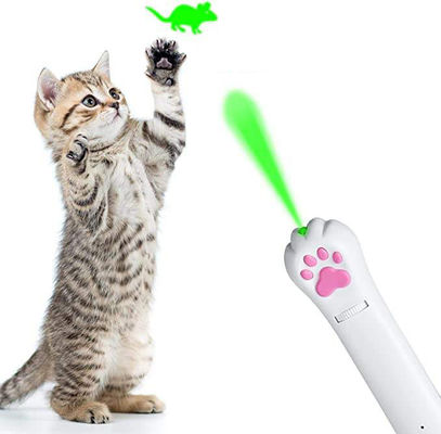 Juguete láser ABS Cat Sostenible Juguete láser de carga USB blanco