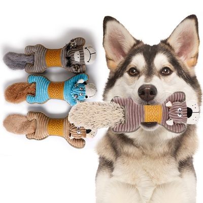 Juguete de perro de peluche marrón indestructible para masticadores agresivos mayores de 7-15 años