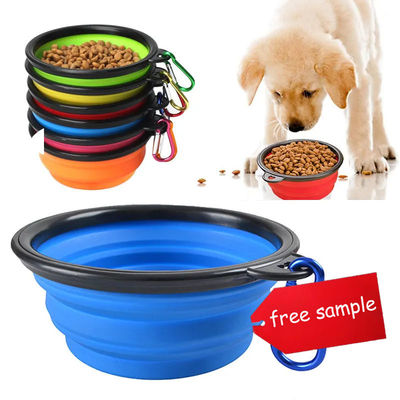 Cuenco plegable para perros de viaje Silicona plegable para dueños de mascotas en movimiento