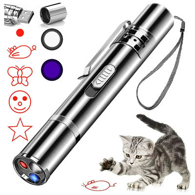 Violeta Rojo Blanco Laser Cat Teaser Interactivo Juguete Juguetes recargables para gatos