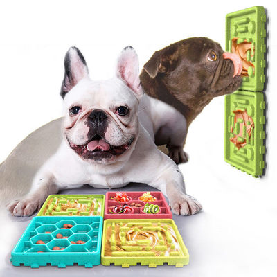 Cuencos interactivos para perros Disponibilidad de golosinas 4 paquetes Pad de alimentación lenta Entrenamiento de esterilla de lamido