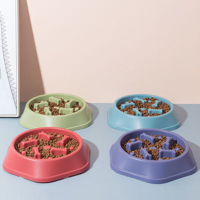Cuenco para perros de mascota de plástico anti ahogamiento con pantalla LCD de alimentación lenta Alimentador De Mascota