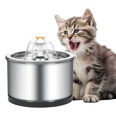 Fuente de agua para mascotas de 2.5L Material de acero inoxidable de volumen No incluye boquillas de ajuste de tiempo