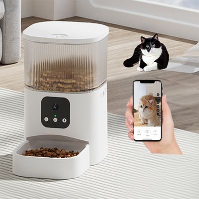 Aplicación móvil Control remoto alimentador de gatos 300ml Dispensador de comida para gatos Wifi